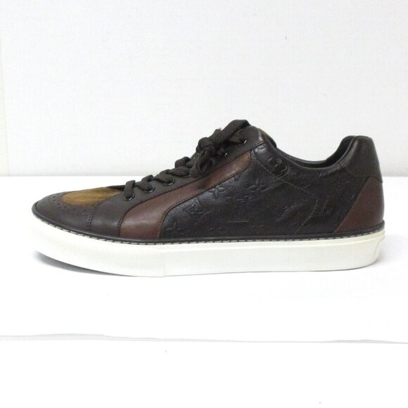 Louis Vuitton Other - Auth LOUIS VUITTON - Brown Dark Brown Men Sneakers Leather Suede